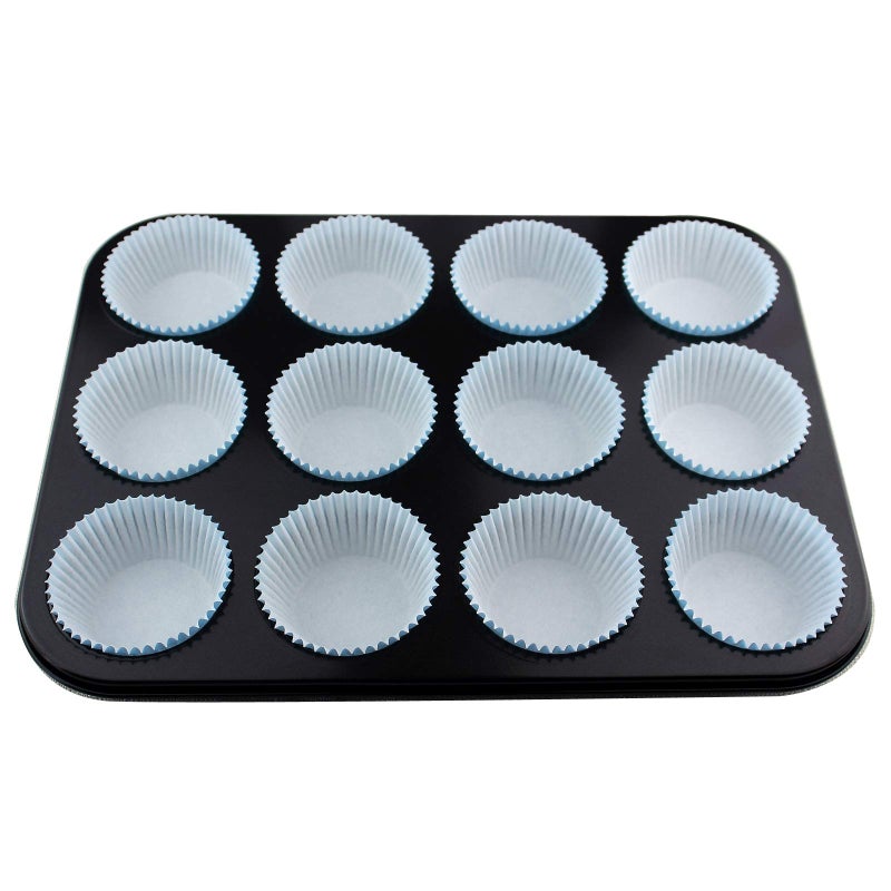 Eoonfirst Standard Size Baking Cups Valentine's Day Party Cupcake Liners 200 Pcs (Light Blue) - Image 4